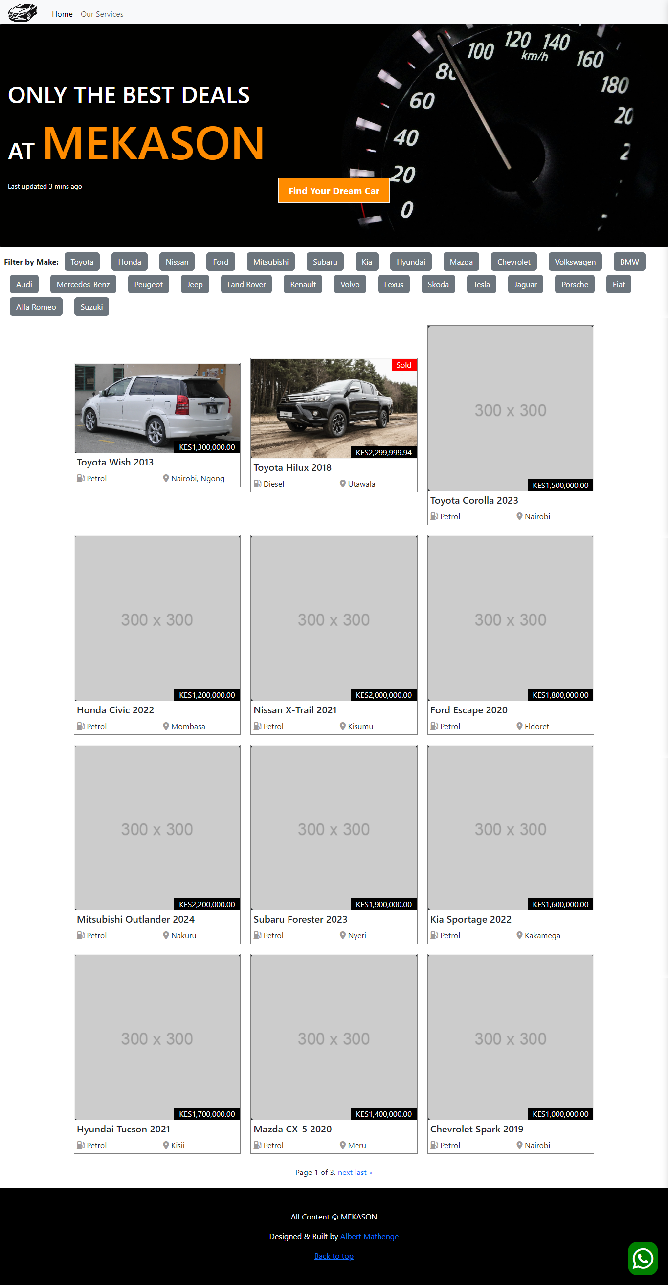 mekason landing page